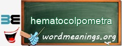 WordMeaning blackboard for hematocolpometra